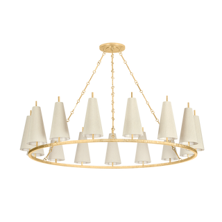 TIRANA Chandelier In Vintage Gold Leaf Finish
