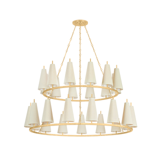 TIRANA Chandelier In Vintage Gold Leaf Finish