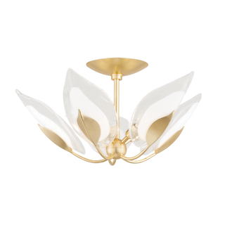 Blossom Semi Flush Gold Leaf