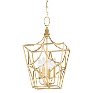 Green Point Lantern with Gold Leaf Finish