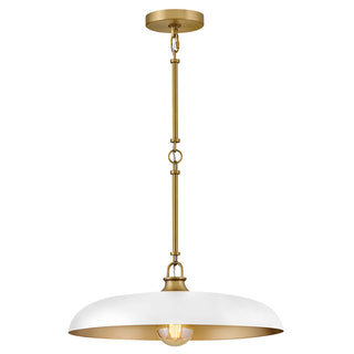 Sadie Medium Dome Pendant in Lacquered Brass