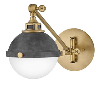 Fletcher Small Swing Arm Single Light Sconce In Black Finish