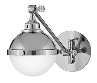Fletcher Small Swing Arm Single Light Sconce In Polished Nickel Finish