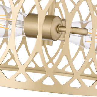Arelyn 1-Light Semi-Flush Ceiling Mount Painted Modern Gold
