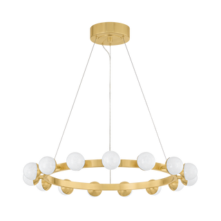 LINUS Chandelier In Vintage Brass Finish