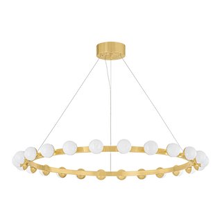 LINUS Chandelier In Vintage Brass Finish