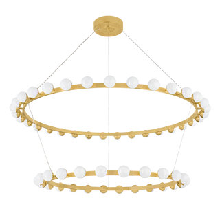 LINUS Chandelier In Vintage Brass Finish