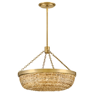 Sanibel Medium Convertible Semi-Flush Mount in Lacquered Brass