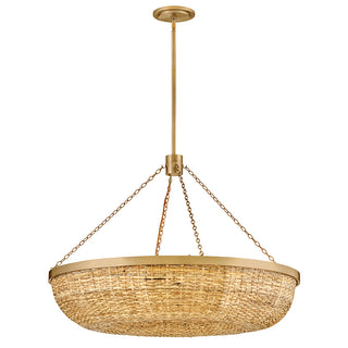 Sanibel Large Chandelier in Lacquered Brass