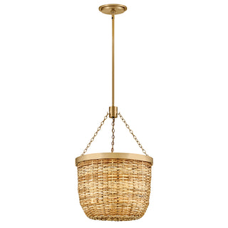 Sanibel Large Convertible Pendant in Lacquered Brass