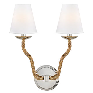 Harwich Medium Two Light Sconce in Polished Nickel
