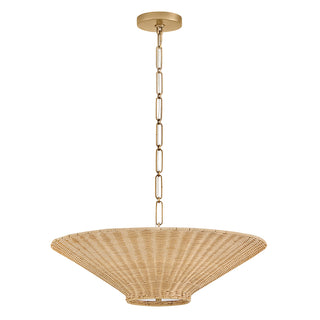Delia Small Convertible Chandelier in Heritage Brass