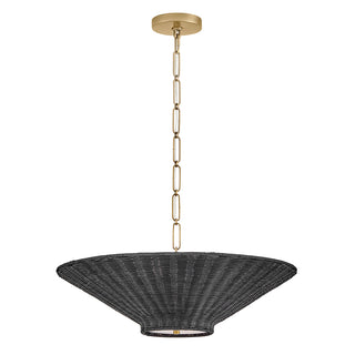 Delia Small Convertible Chandelier in Lacquered Brass