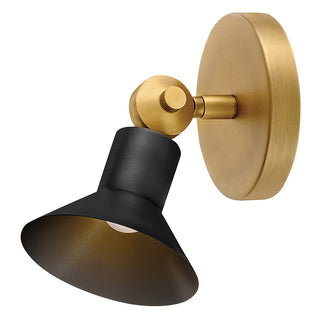 Dom Small Adjustable LED Sconce in Heritage Brass