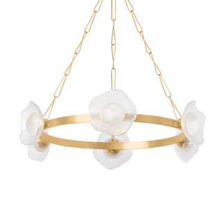 ALMANDINE Chandelier In Vintage Gold Leaf Finish