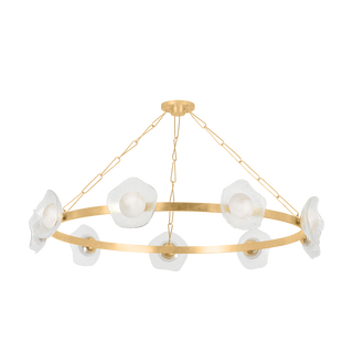 ALMANDINE Chandelier In Vintage Gold Leaf Finish