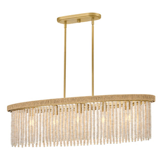 Indra Five Light Medium Linear in Lacquered Brass