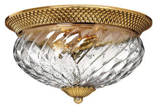 Plantation Medium Flush Mount In Gold Finish