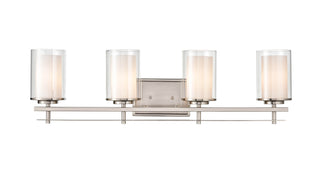 Huderson 4-Light Vanity Brushed Nickel