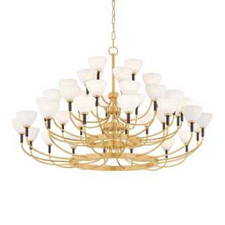 BRAHMA Chandelier In Vintage Polished Brass/Bronze Finish