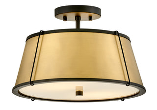 Clarke Medium Semi-Flush Mount In Black Finish