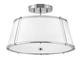 Clarke Medium Semi-Flush Mount In Polished Nickel Finish