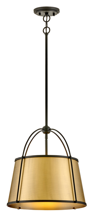 Clarke Large Drum Pendant in Black