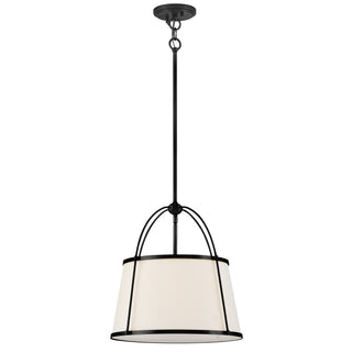 Clarke Large Drum Pendant In Black Finish