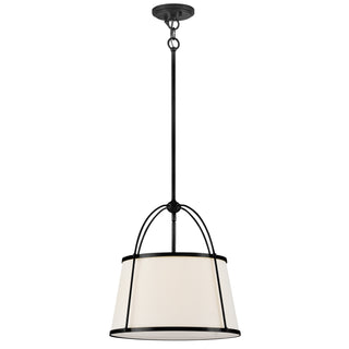 Clarke Large Drum Pendant in Black