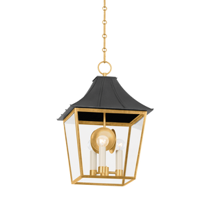 STAATSBURG Lantern with Vintage Gold Lead/ Graphite Finish