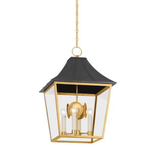 STAATSBURG Lantern with Vintage Gold Lead/ Graphite Finish
