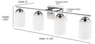 Durham 4-Light Vanity Matte Black