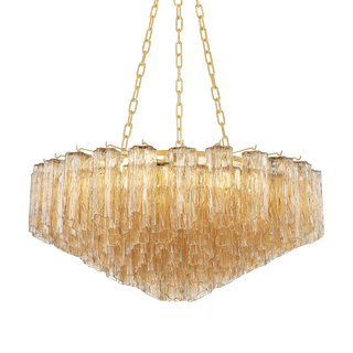 WATERTOWN Chandelier with Aged Brass Finish