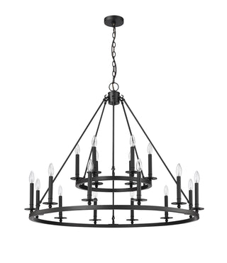 Florence 18-Light Chandelier Ceiling Light Matte Black