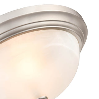 2-Light Flushmount Ceiling Light Satin Nickel