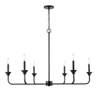 Herring 6-Light Chandelier Ceiling Light Matte Black
