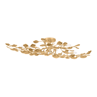 MENORCA Semi Flush In VINTAGE GOLD LEAF Finish