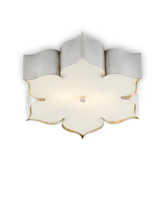 Grand Lotus Silver Flush Mount