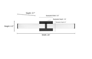 Tron Bathroom Vanity LED Light Bar Brushed Nickel