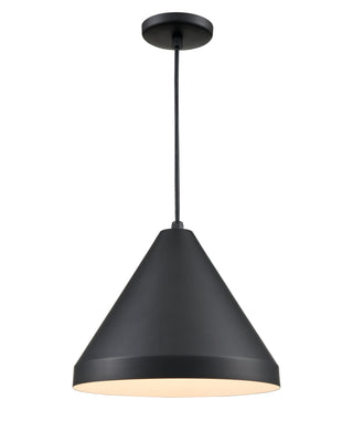 R Series 1-Light Cord Hung Wide Cone Satin Black