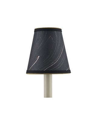 Marble Black Paper Tapered Chandelier Shade