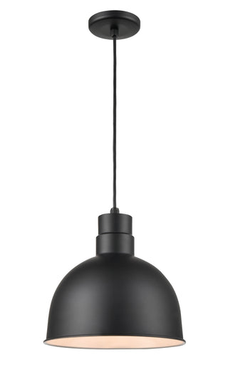 R Series 1-Light Cord Hung LED Deep Bowl Satin Black