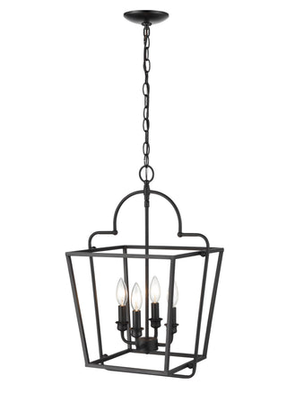4-Light Pendant light Matte Black