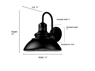 Adda Outdoor Wall Sconce Powder Coated Black