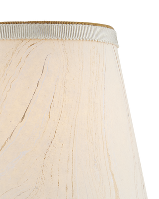 Marble Cream Paper Tapered Chandelier Shade