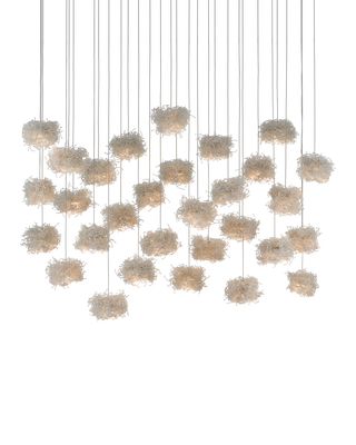 Birds Nest 30-Light Linear Multi-Drop Pendant