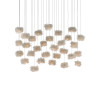 Birds Nest 30-Light Linear Multi-Drop Pendant