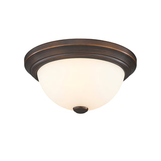 2-Light Flushmount Ceiling Light Rubbed Bronze