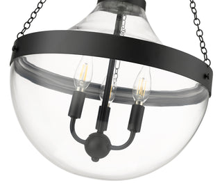 Clarra 3-Light Pendant light Matte Black