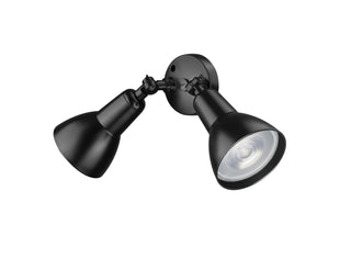 2-Light Security Flood Lights Powder Coated Black